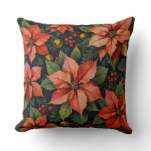 Jul Kudd - Poinsettia & Högtidlig Dekoration