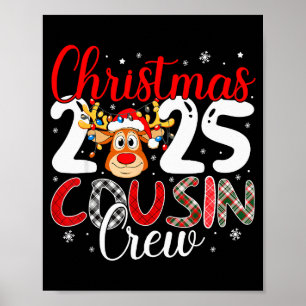 Jul Kusin Crew 2025 Matchande Familj Jul Pyjamas Poster