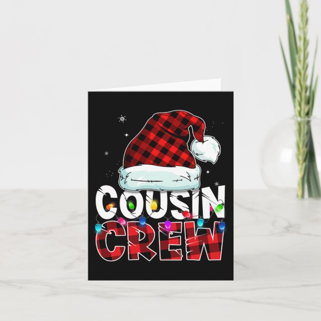 Jul Kusin Crew Buffalo Röd Rutig Pyjamas Fa Kort (Framsida)
