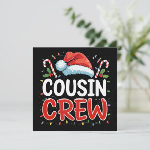 Jul Kusin Crew Tomte Hatt  Julkort