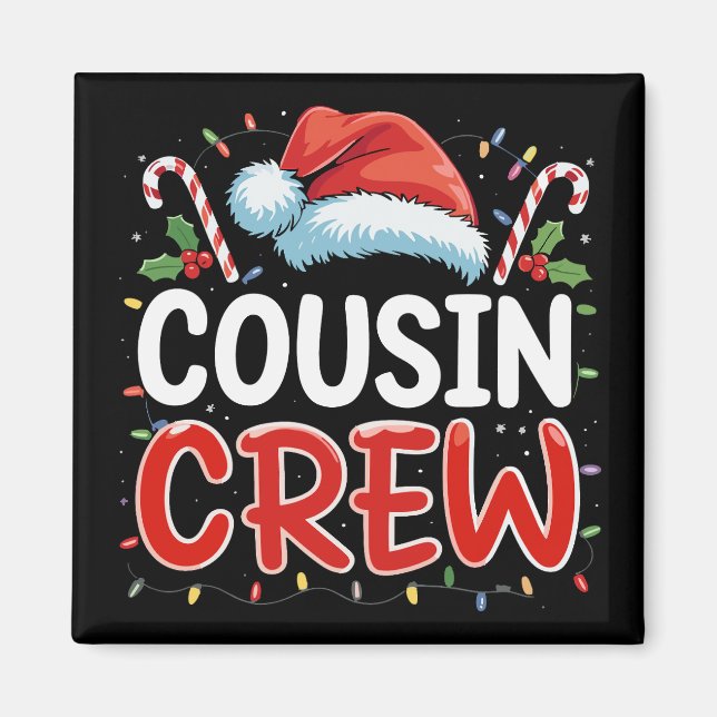 Jul Kusin Crew Tomte Hatt Magnet (Framsidan)