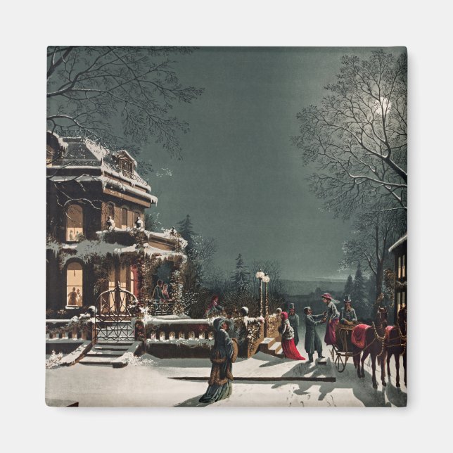 Jul Kväll av Joseph Hoover och Sons Magnet (Framsidan)