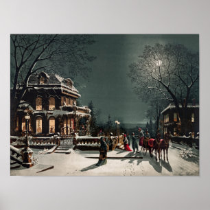 Jul Kväll av Joseph Hoover och Sons Poster
