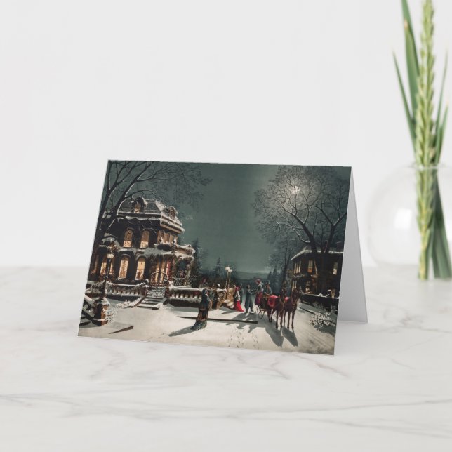 Jul Kväll av Joseph Hoover & Sons Helgkort (Framsida)