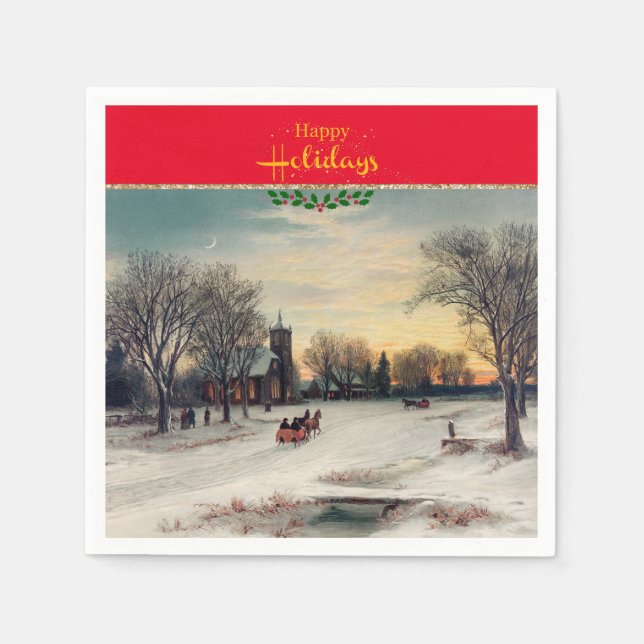 Jul Kväll, bra konst, Pappersservett (Framsidan)