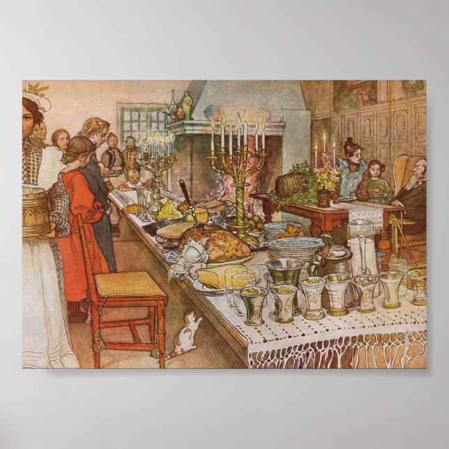 Jul Kväll Carl Larsson 1904 Poster (Framsidan)