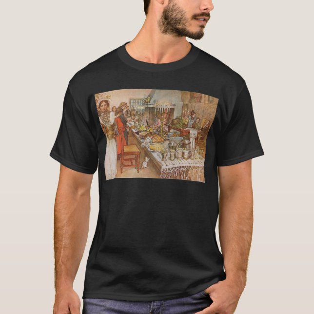Jul Kväll Carl Larsson 1904 T-shirt (Framsida)