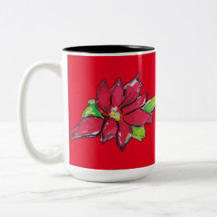 Jul Kväll Flower Två-Tonad Mugg
