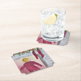 Jul Kväll: Förväntning Underlägg Papper