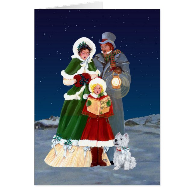 Jul Kväll Hälsningskort (Framsidan)