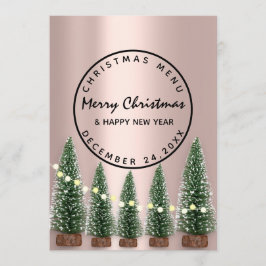 Jul Kväll Helgdag Winter Menu Ljust grönt Ro Meny