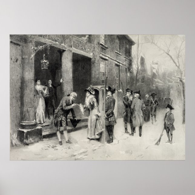 Jul Kväll i Colonial Times poster/skriver ut Poster (Framsidan)