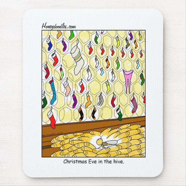 Jul Kväll i Hive (färg) - Mousepad Musmatta (Framsidan)