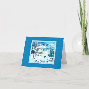 Jul Kväll i Vermont Greeting Card Helgkort