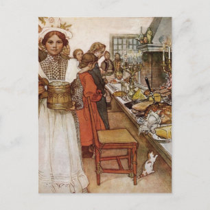 jul Kväll Julaftonen Helg Vykort