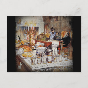 jul Kväll Julaftonen Helg Vykort