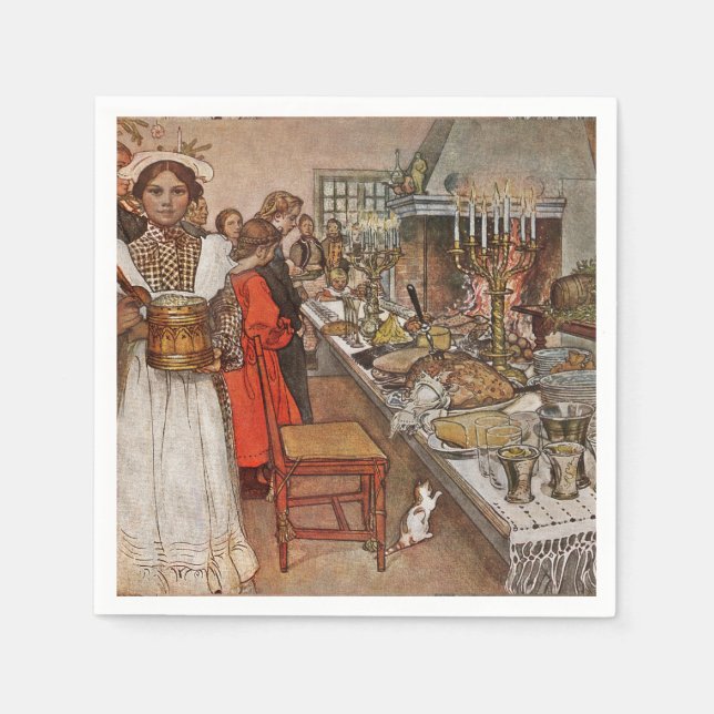 jul Kväll Julaftonen Pappersservett (Framsidan)