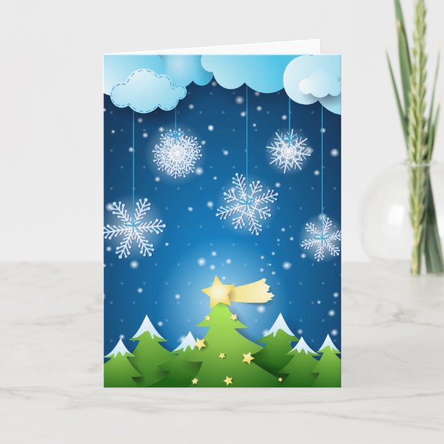 Jul Kväll, kort (Framsida)