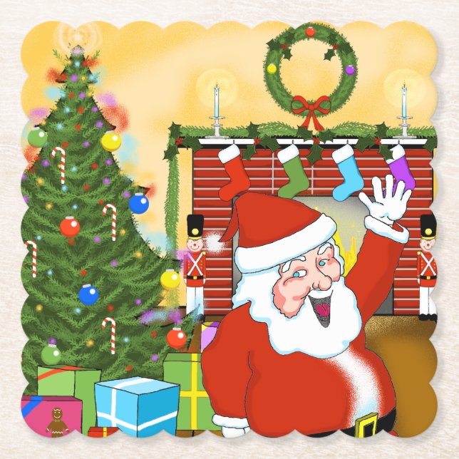 Jul Kväll med jultomten Underlägg (Framsida)
