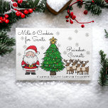 Jul Kväll Mjölk Cookies Santa Carrots Reindeer Bordstablett<br><div class="desc">Mjölk och kakor för tomten,  morötter för alla renar - allt på en personlig bordstablett med Julgran,  snö och barnens namn. Perfekt för att få en speciell beröring till Kväll-jultraditionerna! Lägg bara till kakorna,  mjölk och morötter!</div>