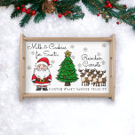 Jul Kväll Mjölk Cookies Santa Carrots Reindeer Frukostbricka<br><div class="desc">Mjölk och kakor för tomten,  morötter för alla renar - allt på en personlig med Julgran,  snö och barnens namn. Perfekt för att få en speciell beröring till Kväll-jultraditionerna!</div>