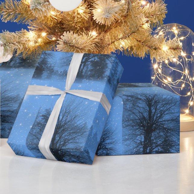 Jul Kväll, North Star, Winter, Snö Presentpapper (Helgdagar)