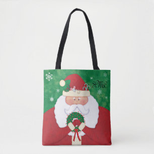Jul Kväll Santa Monogram Tygkasse