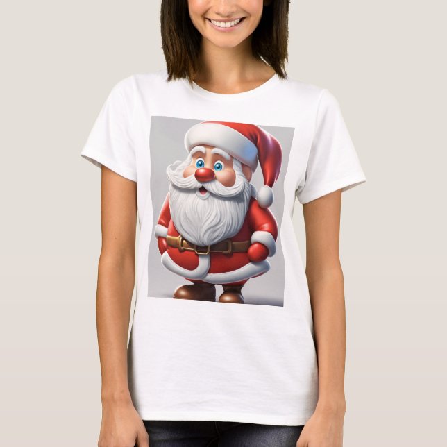 Jul - Kvinnor: Julupplagan: Jultomten T Shirt (Framsida)