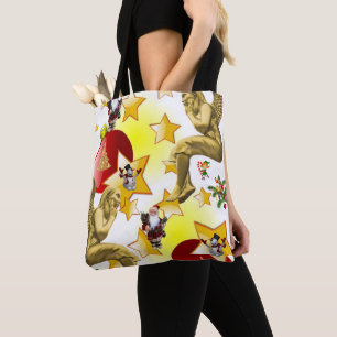 Jul Kvinnors Tote bags, Änglar Tygkasse