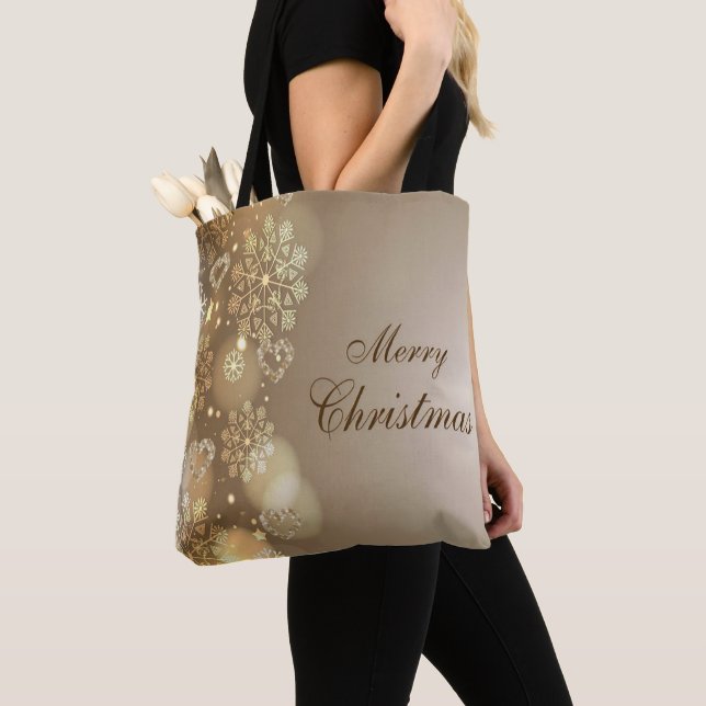 Jul Kvinnors Tote bags, God jul Tygkasse (Närbild)