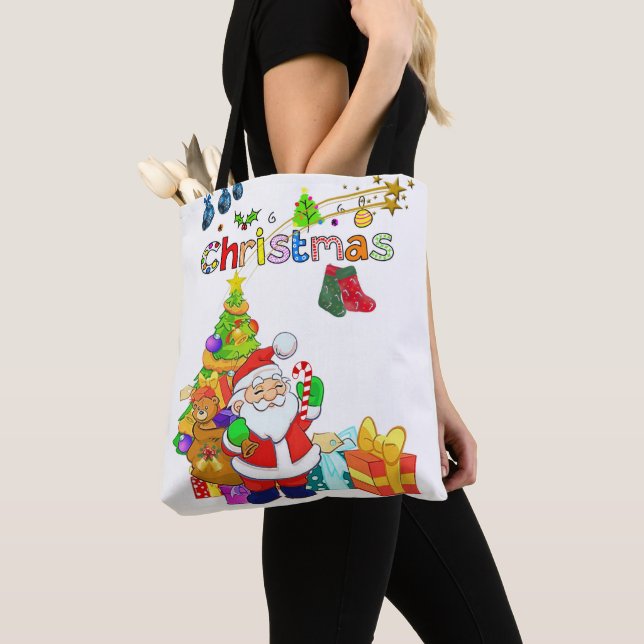 Jul Kvinnors Tote bags Tygkasse (Närbild)