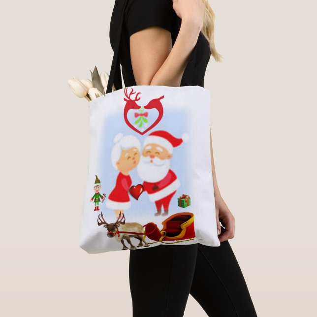 Jul Kvinnors Tote bags Tygkasse (Närbild)