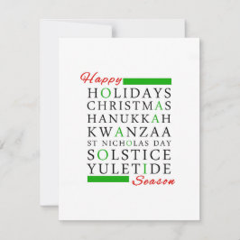 jul Kwanzaa Hanukkah Solstice Yuletide Julkort