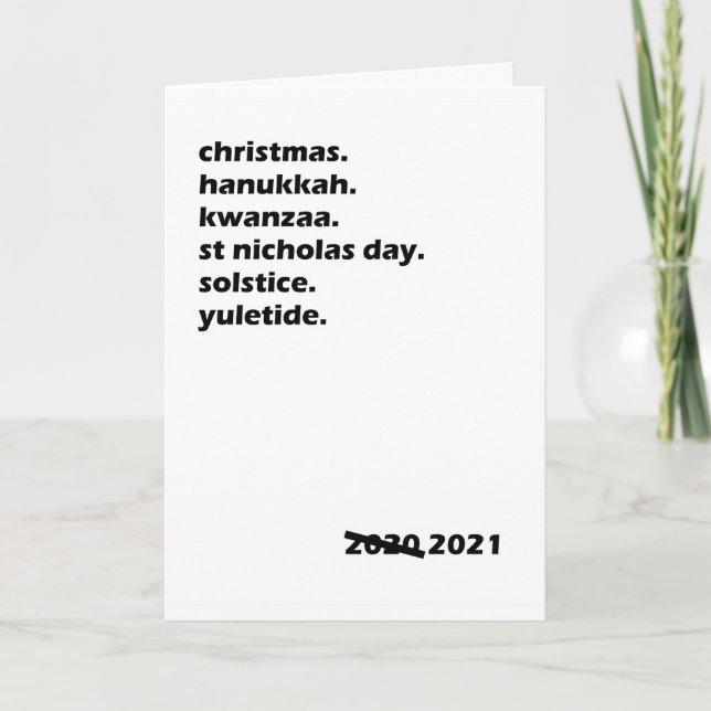 jul Kwanzaa Hanukkah Solstice Yuletide Kort (Framsida)