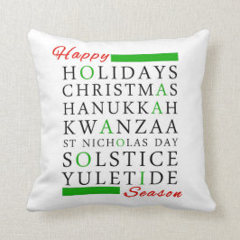 jul Kwanzaa Hanukkah Solstice Yuletide Kudde