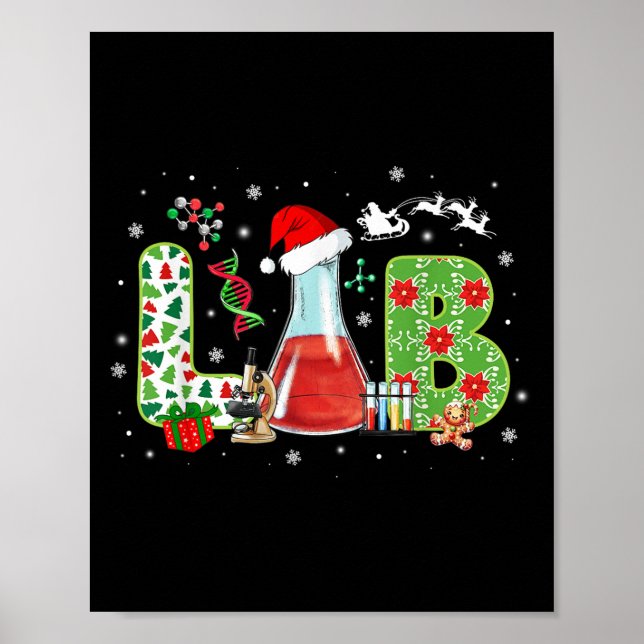 Jul laboratorie tekniker vetenskap Xmas S Poster (Framsidan)