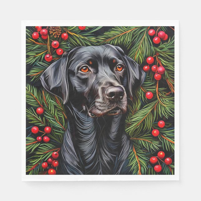 Jul labrador hund pappersservett (Framsidan)