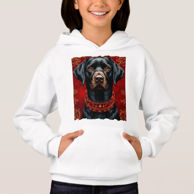Jul labrador hund t shirt (Framsida)
