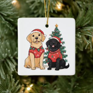 Jul Labrador Retriever Hundar Julgransprydnad Keramik