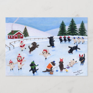 Jul Labradors Roliga Målning Inbjudningar