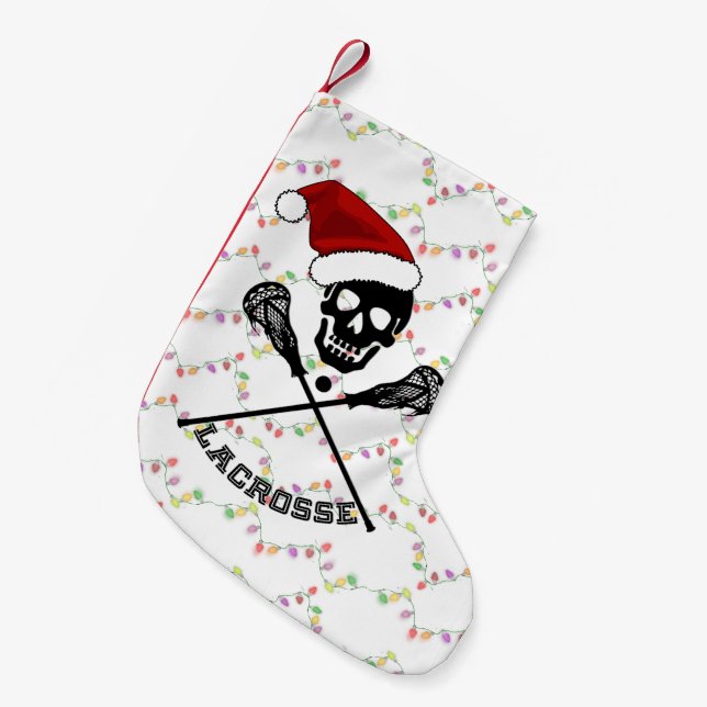 Jul Lacrosse Sticks Liten Julstrumpa (Framsidan (Hängande))