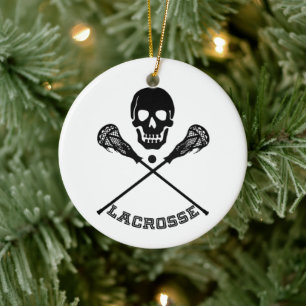 Jul Lacrosseklubbor Julgransprydnad Keramik