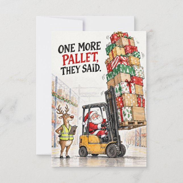 Jul Lager Gaffeltruck Kort (Framsida)
