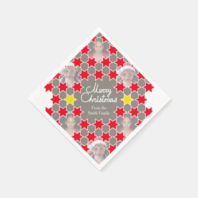 Jul - lägg till foton upp till 6 pappra napkin pappersservett (Hörn)