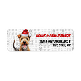 Jul Lakeland Terrier Hund Returadress Etikett