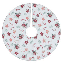 Jul Land Blommigt Helgdag Träd Skirt