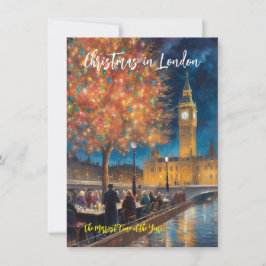 'Jul långt borta i London' Julkort Anteckningskort