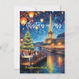'Jul långt borta i Paris' Julkort Anteckningskort