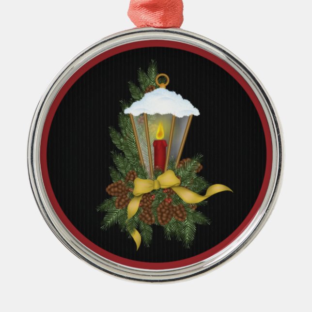 Jul Lantern Jul Ornamet d2 Julgransprydnad Metall (Framsidan)