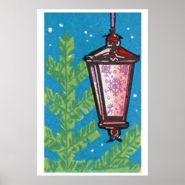 Jul Lantern Matchbox Konsttryck, Rysk Poster (Framsidan)